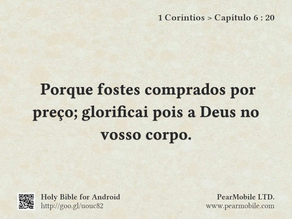 1 Coríntios, Capítulo 6:20